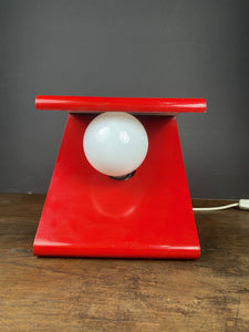 RED ITALIAN DESK LAMP – 1980’S