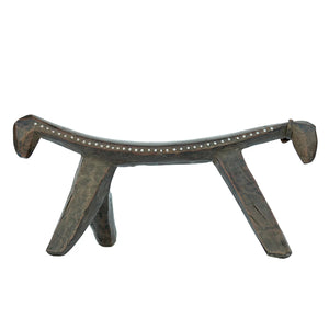 EAST AFRICAN STOOL WITH METAL INLAY