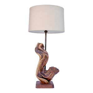 NATURAL FREE FORM WOODEN LAMP