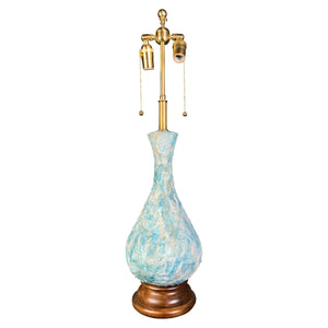 ITALIAN CERAMIC LAMP WITH LAVA GLAZE