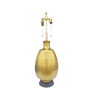 THICK GLASS GOLD GILDED TABLE LAMP