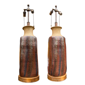 EXCEPTIONALLY LARGE BRENT BENNET TABLE LAMPS