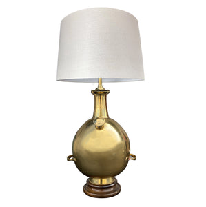 1970'S LARGE BRASS TABLE LAMP