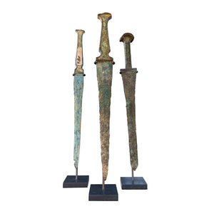 ANCIENT PERSIAN BRONZE DAGGERS ON CUSTOM STANDS